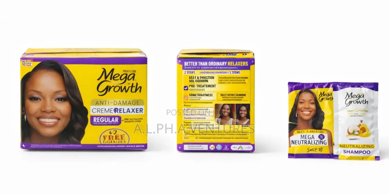 Mega Growth Anti-Damage Crème Relaxer Kit–Neutralizing Shampoo