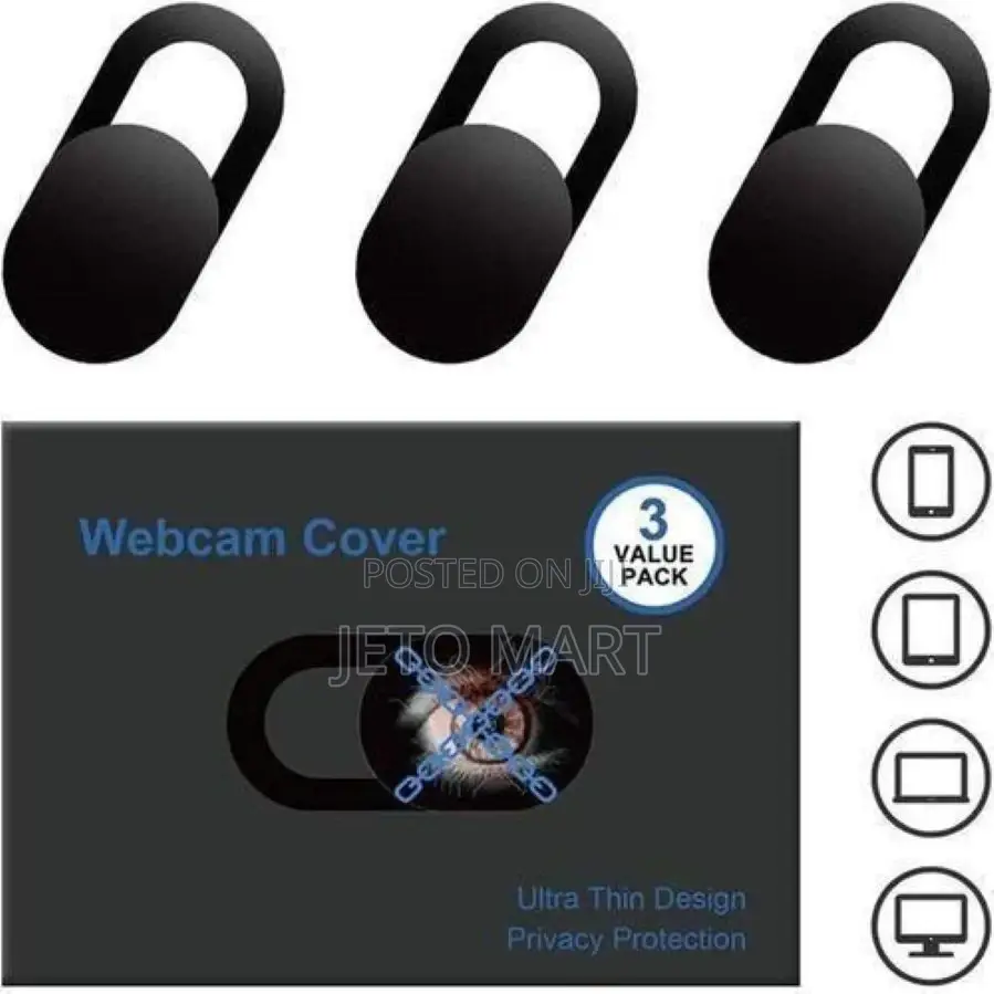 3pcs Webcam Front Camera Cover Slider Plastic Laptops iPhone Tablets