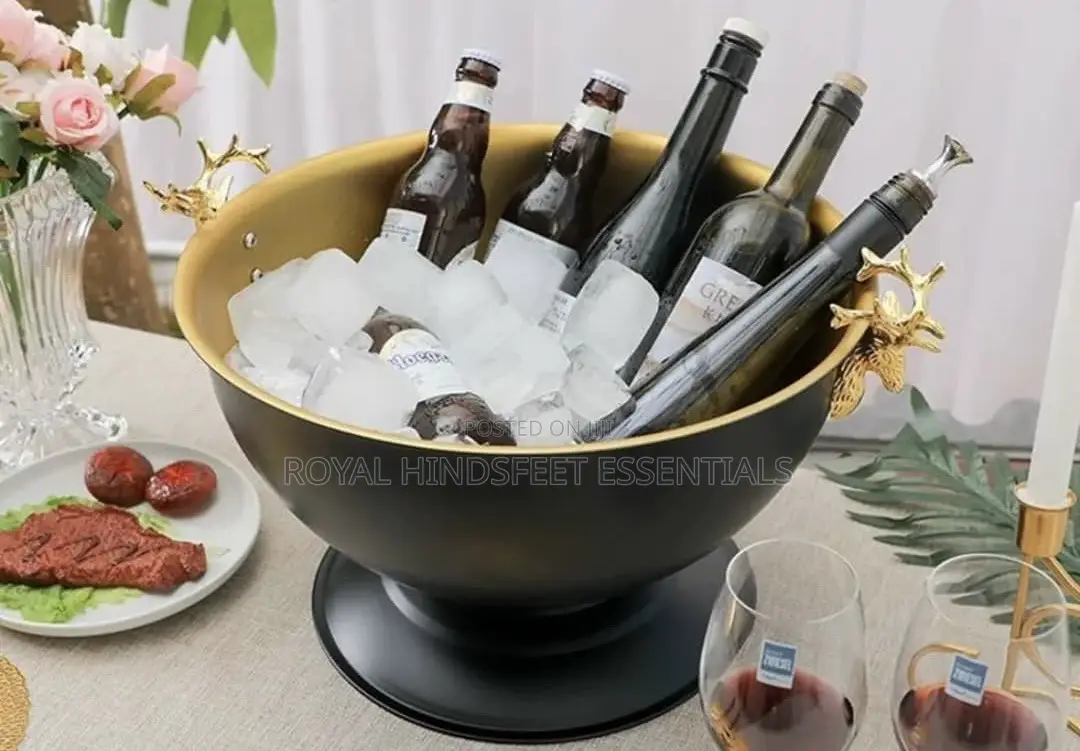 Quality Stainless Steel Black Wine / Champagne Bowl