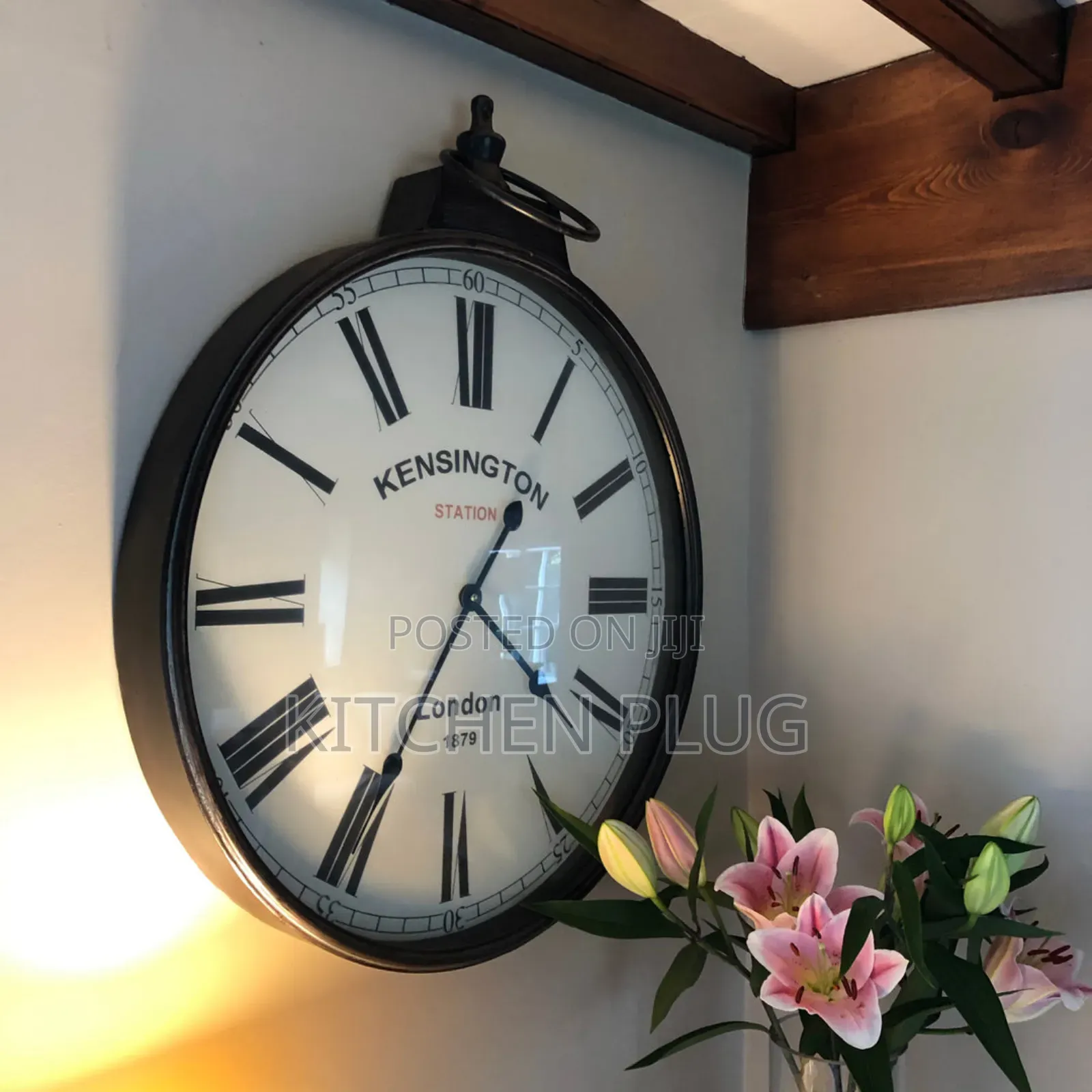 Kensington Station London Wall Clock 『61cm Metal Frame Wall Clock』
