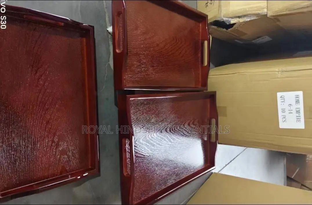 3in1 Luxury Vintage Deep Wood Bar Tray