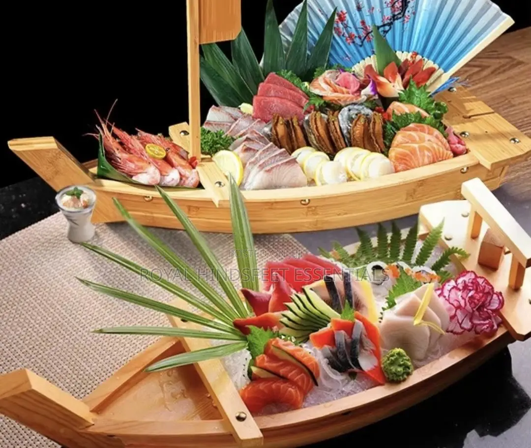 50cm Wooden Serving Boat Platter.