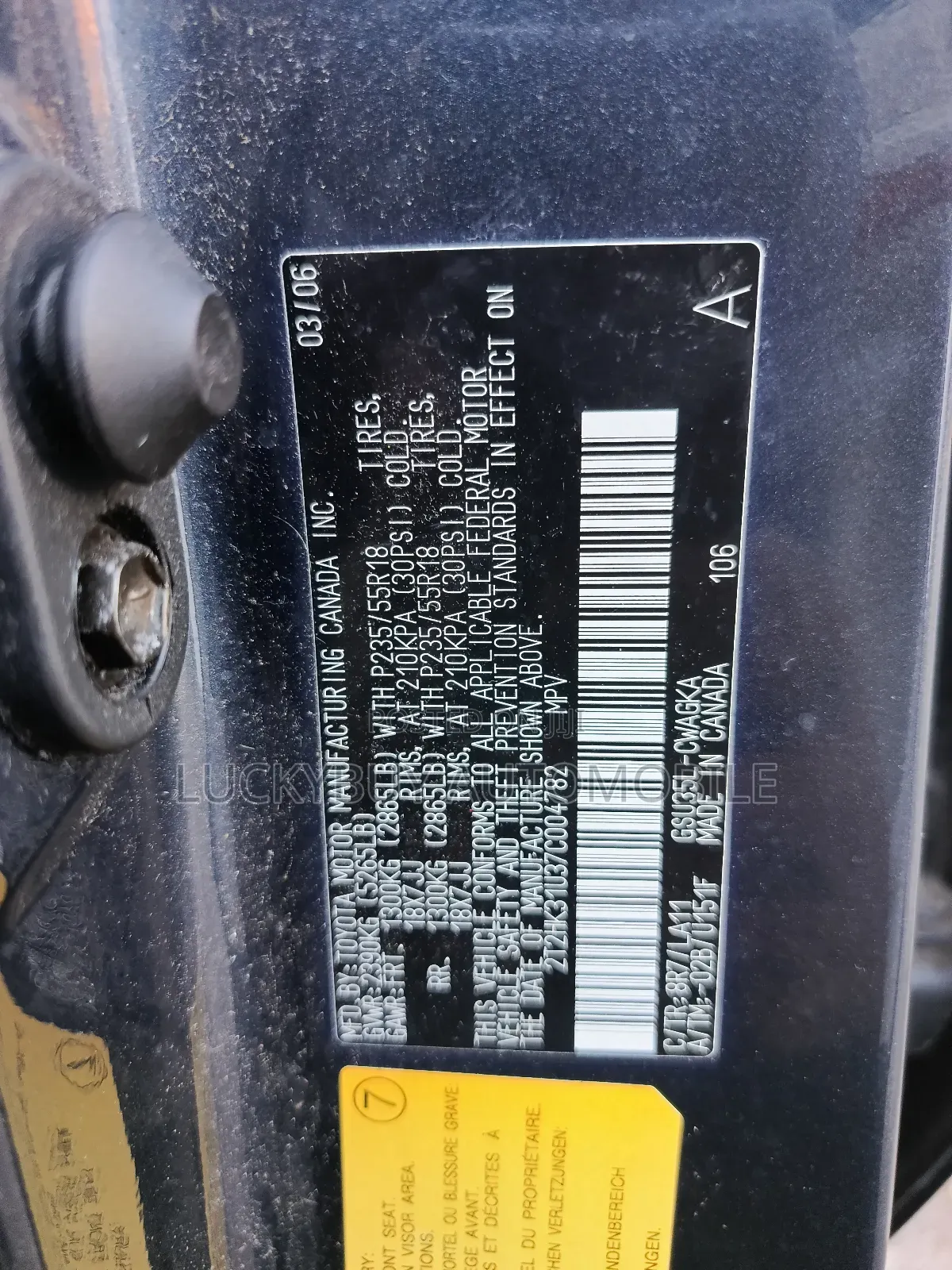 Lexus RX 350 XE 4x4 2007 Blue