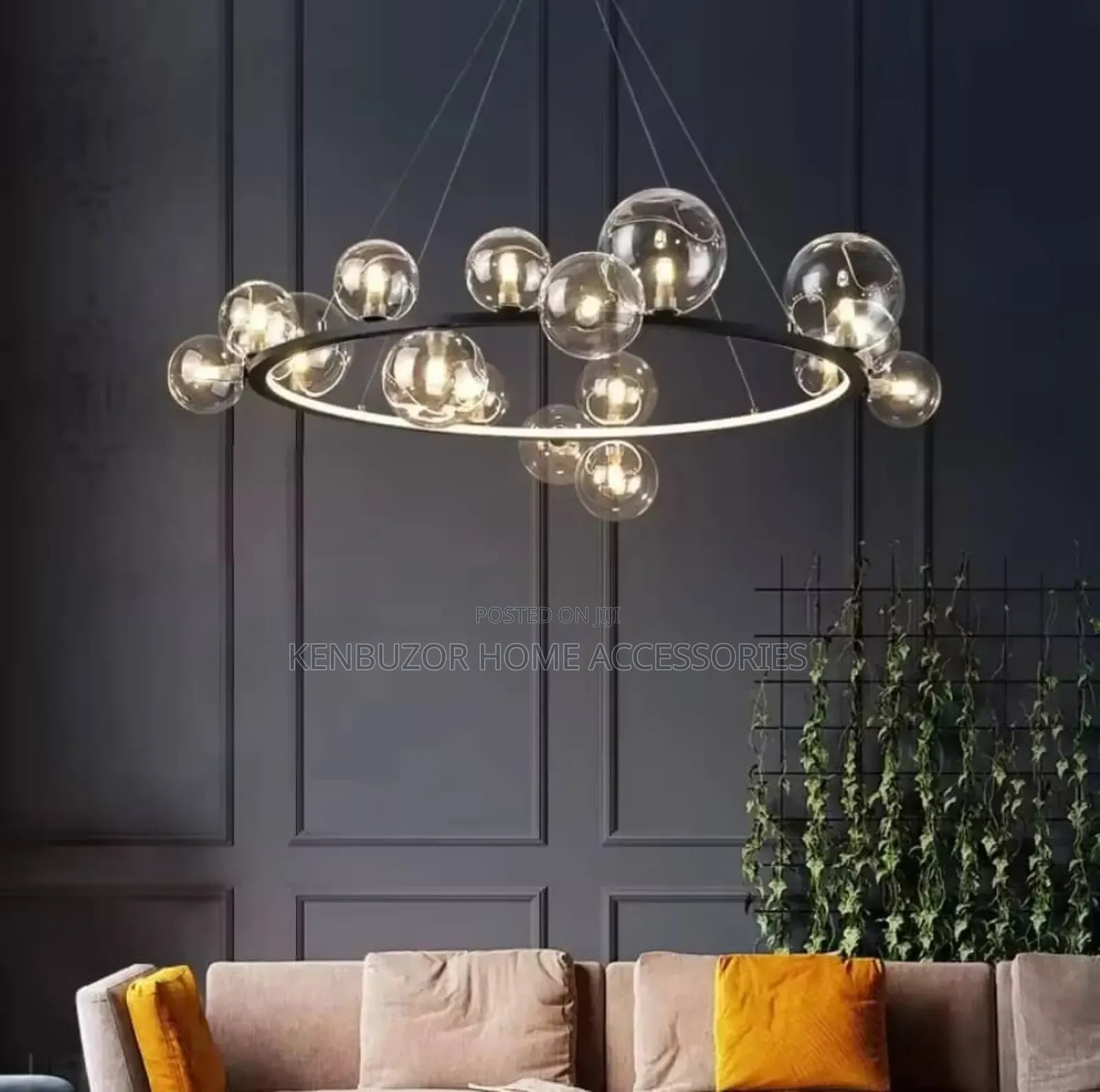 800mm 15 Glass Transparent Modern Luxury Pendant Light Chandelier