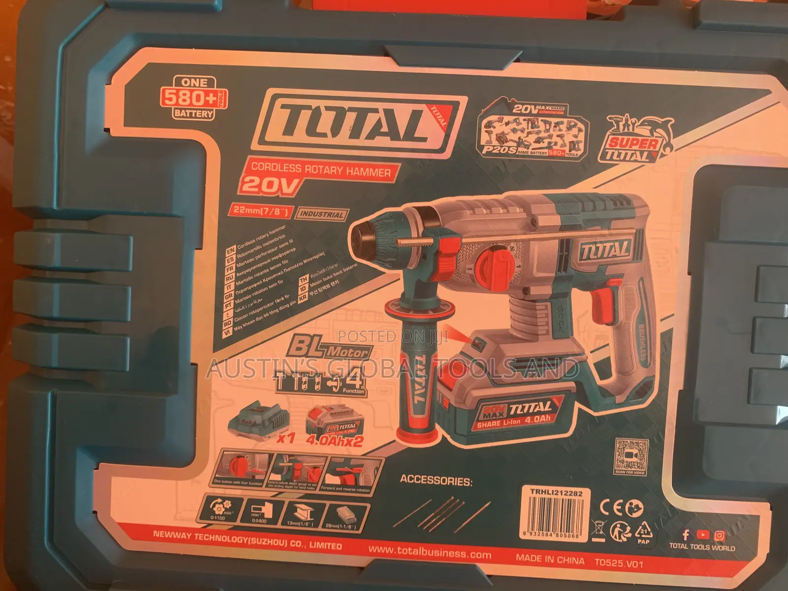 Total Trhli202287 20v Cordless Rotary Hammer