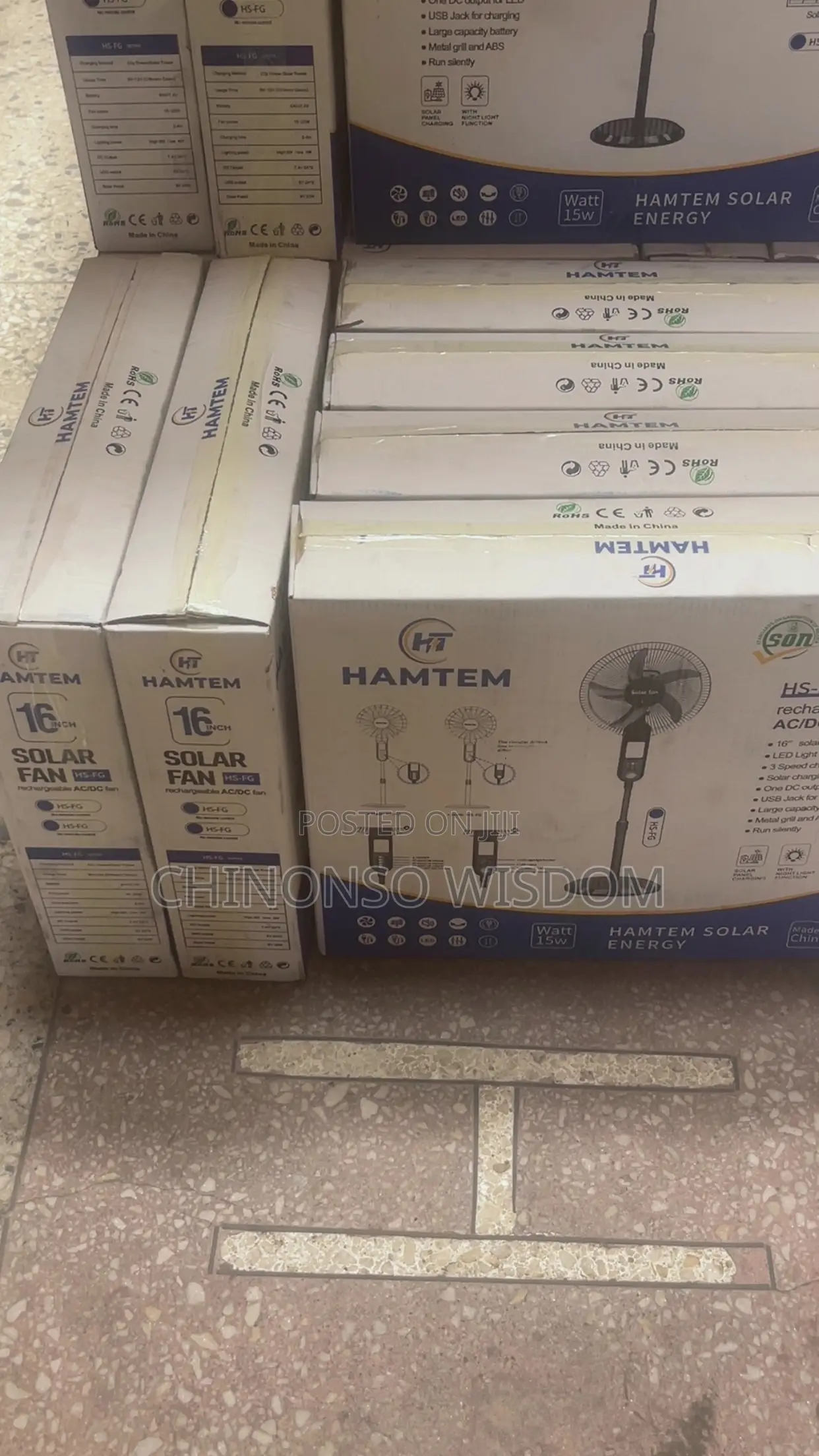 16 Inches Solar Fans