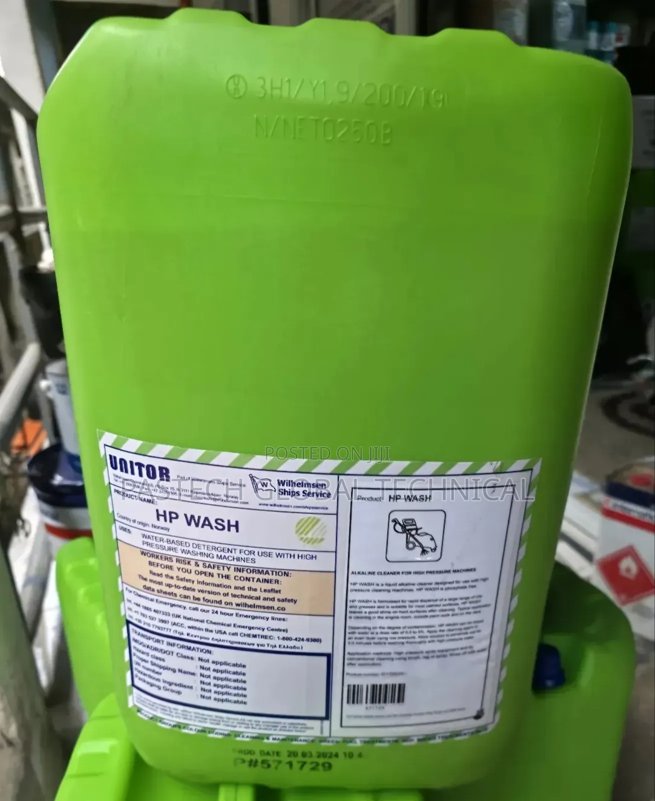 Unitor Hp Wash Alkaline Cleaner 25-LTRS