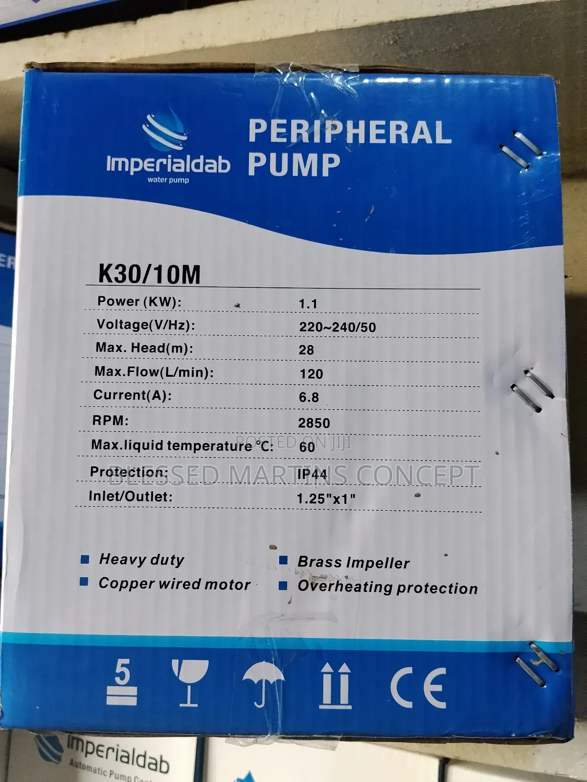 1.5hp Imperialdab Surface Pump With Brass Impeller. 100% Copper Coil