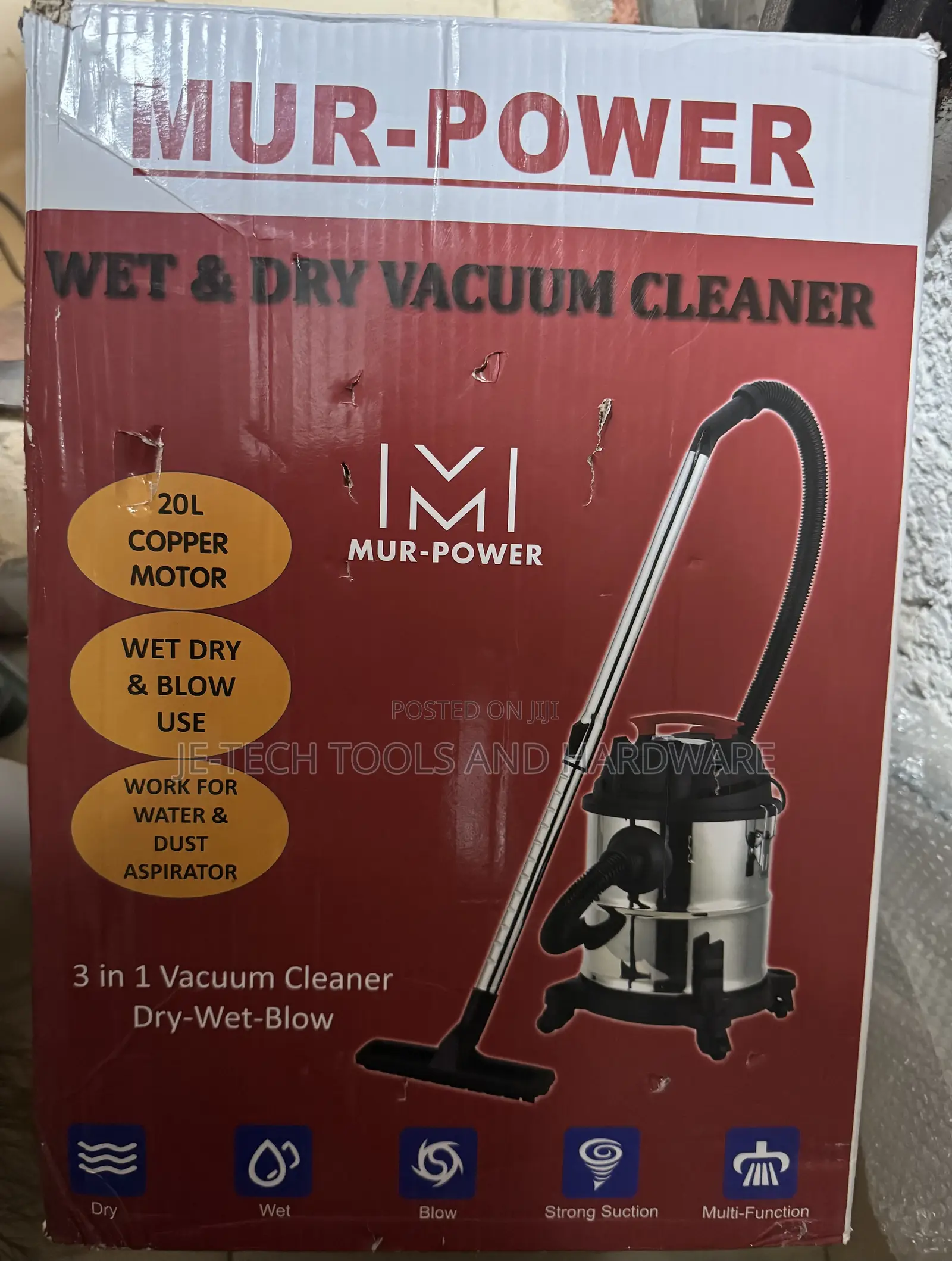 Mur-Power 20l Wet Dry Vacuum Cleaner