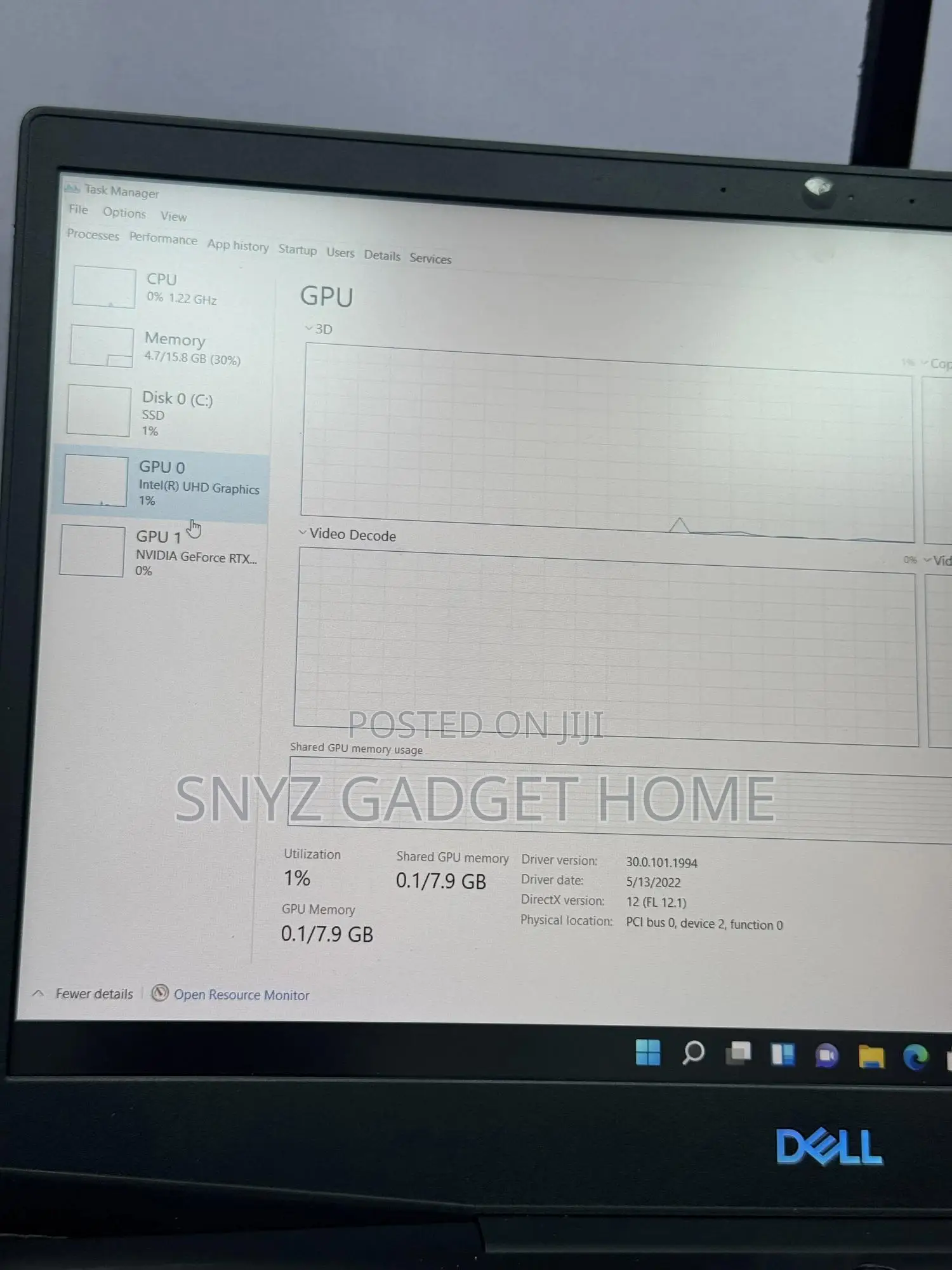 Laptop Dell G5 16GB Intel Core i7 SSD 512GB
