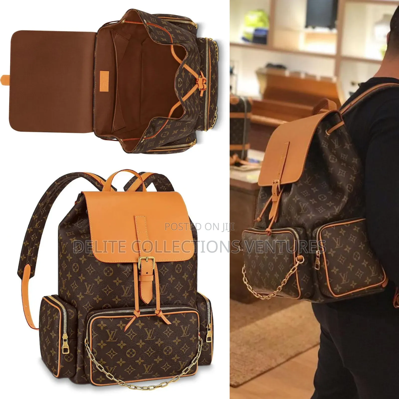 Louis Vuitton Trio Backpack Monogram Brown