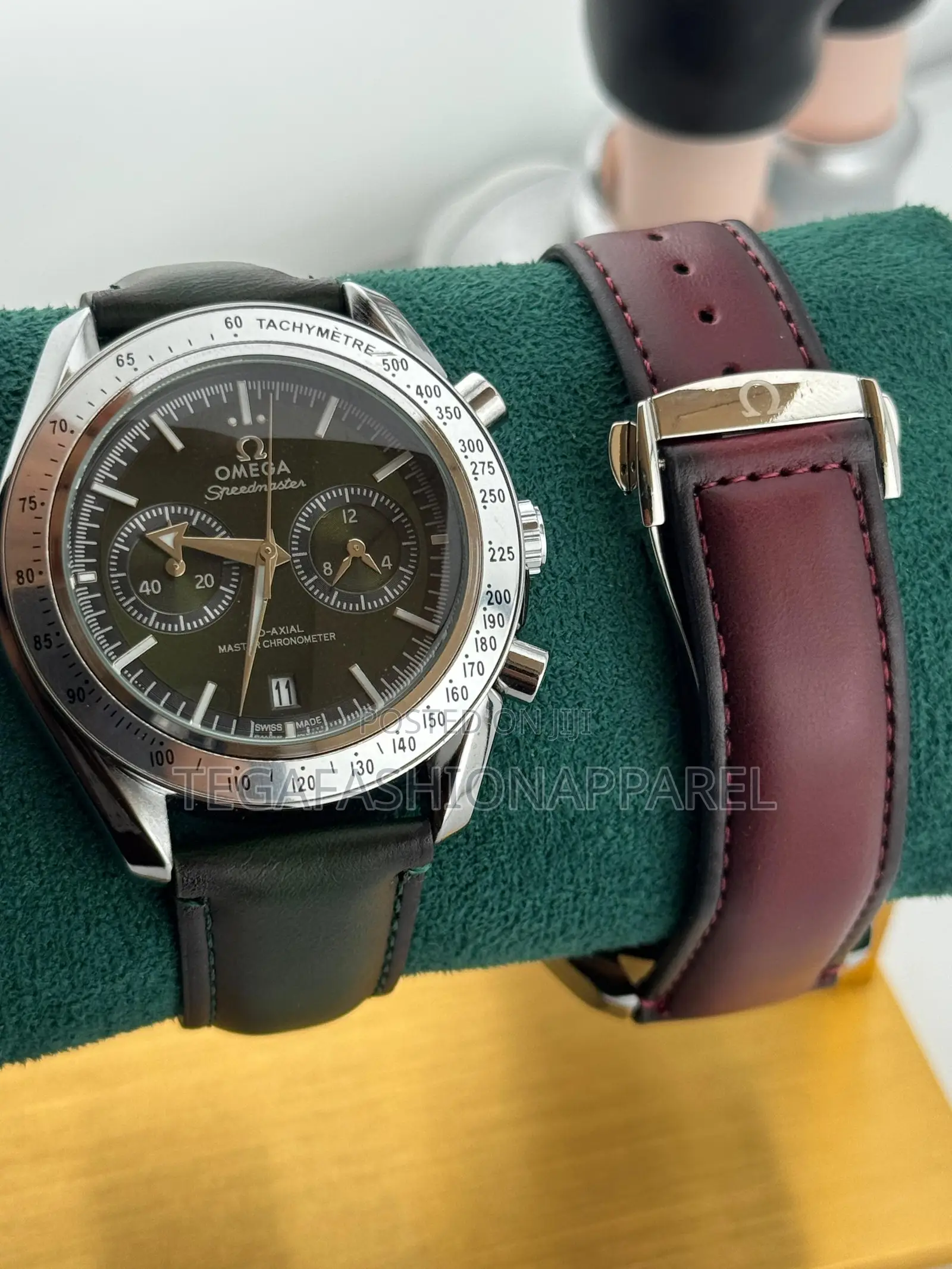 Omega Chronographic Leather Wristwatch