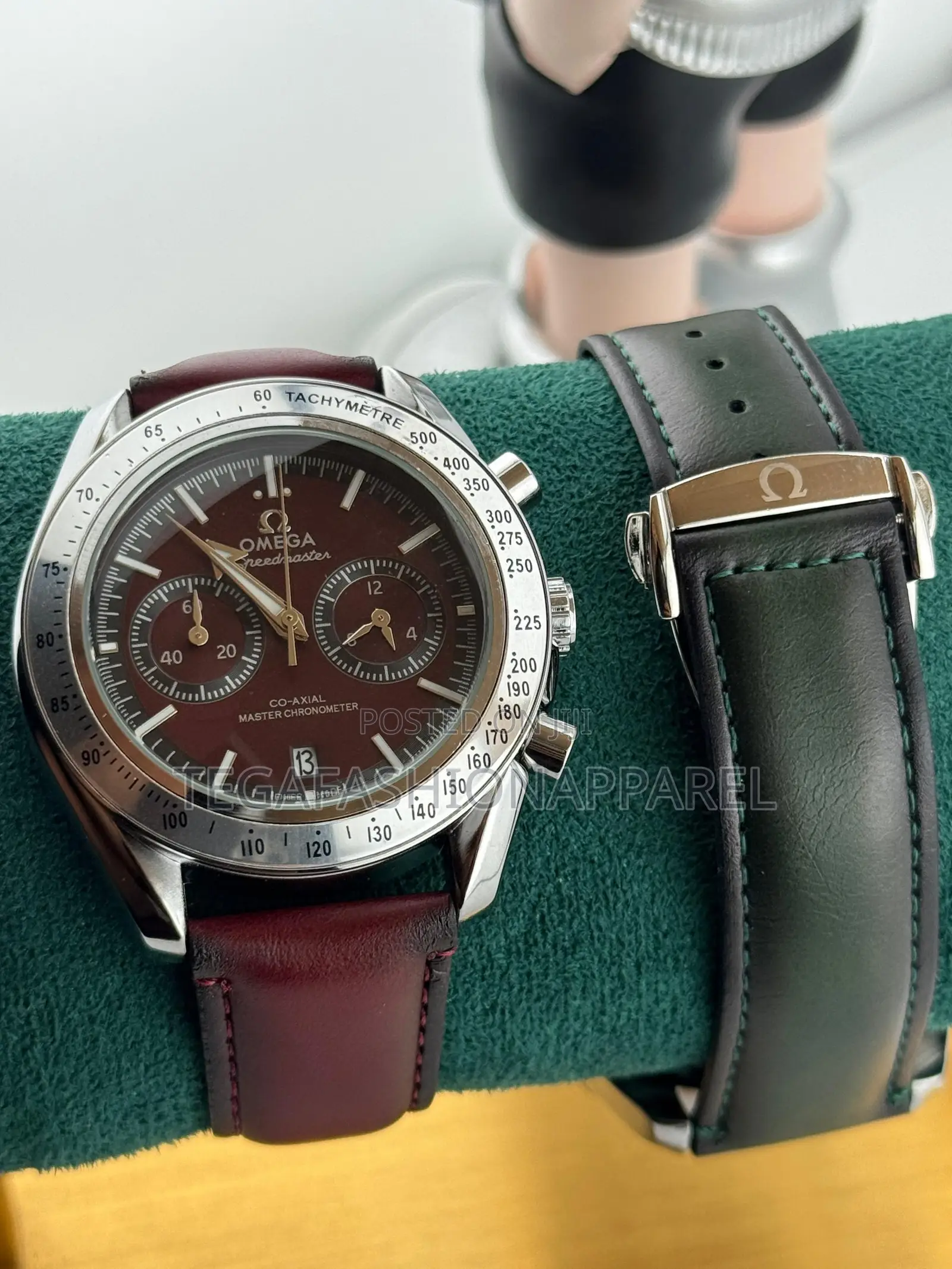 Omega Chronographic Leather Wristwatch