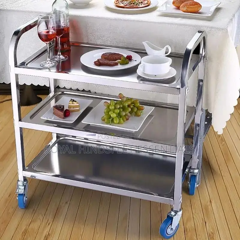 Quality Stainless Steel 3layer Food Trolley