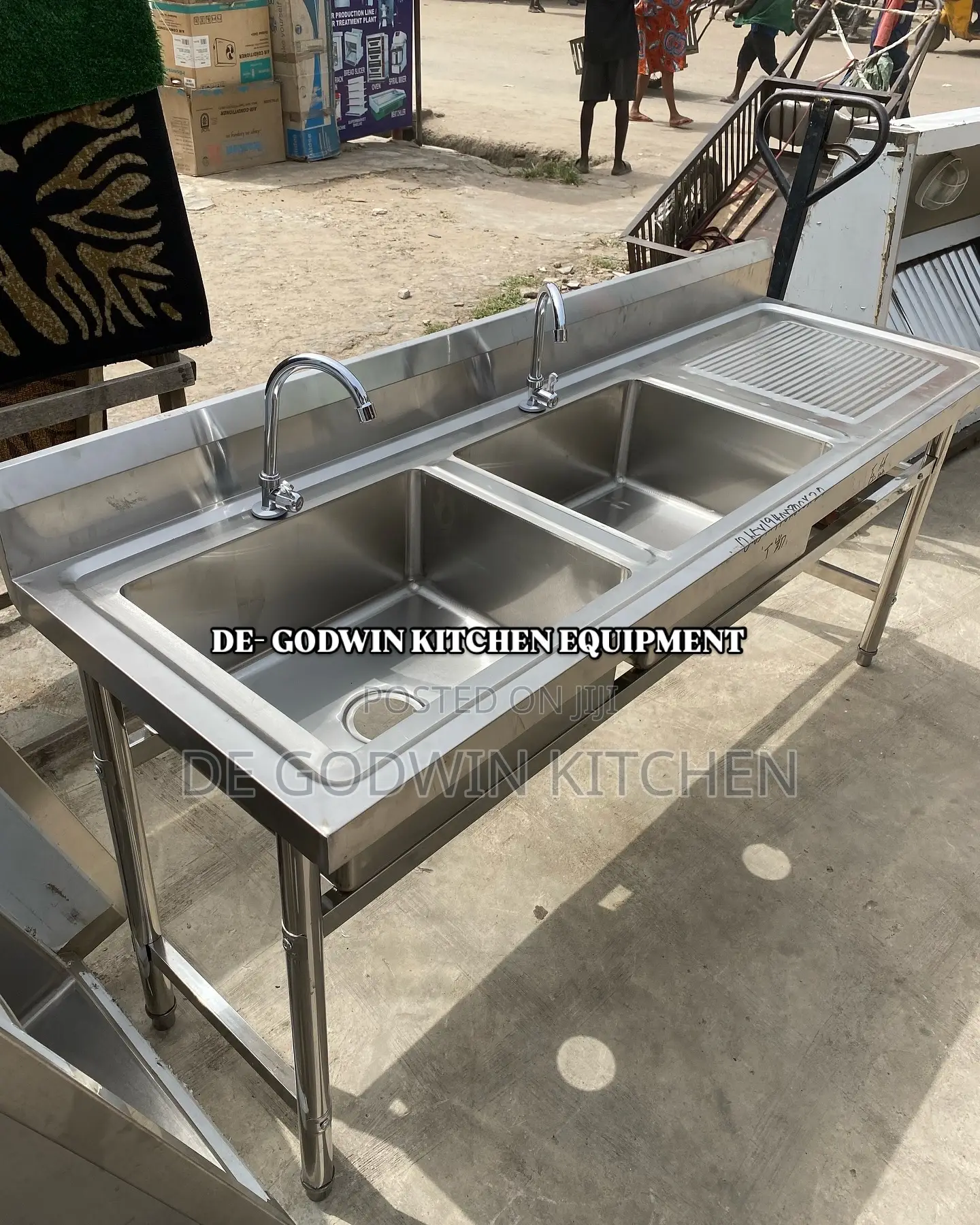 Commercial Double Sink With Side Now Available