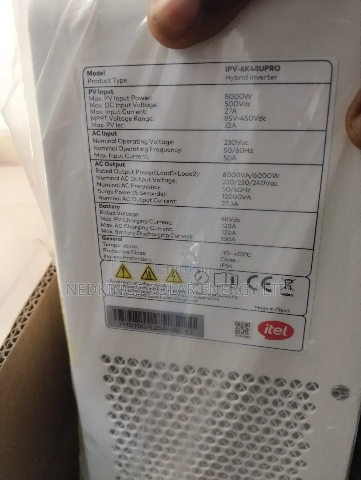 6kva/48v Itel Hybrid Inverter