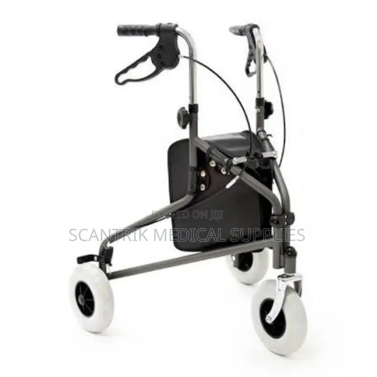 Lightweight 3 Wheel Walker Rollator With Brakes