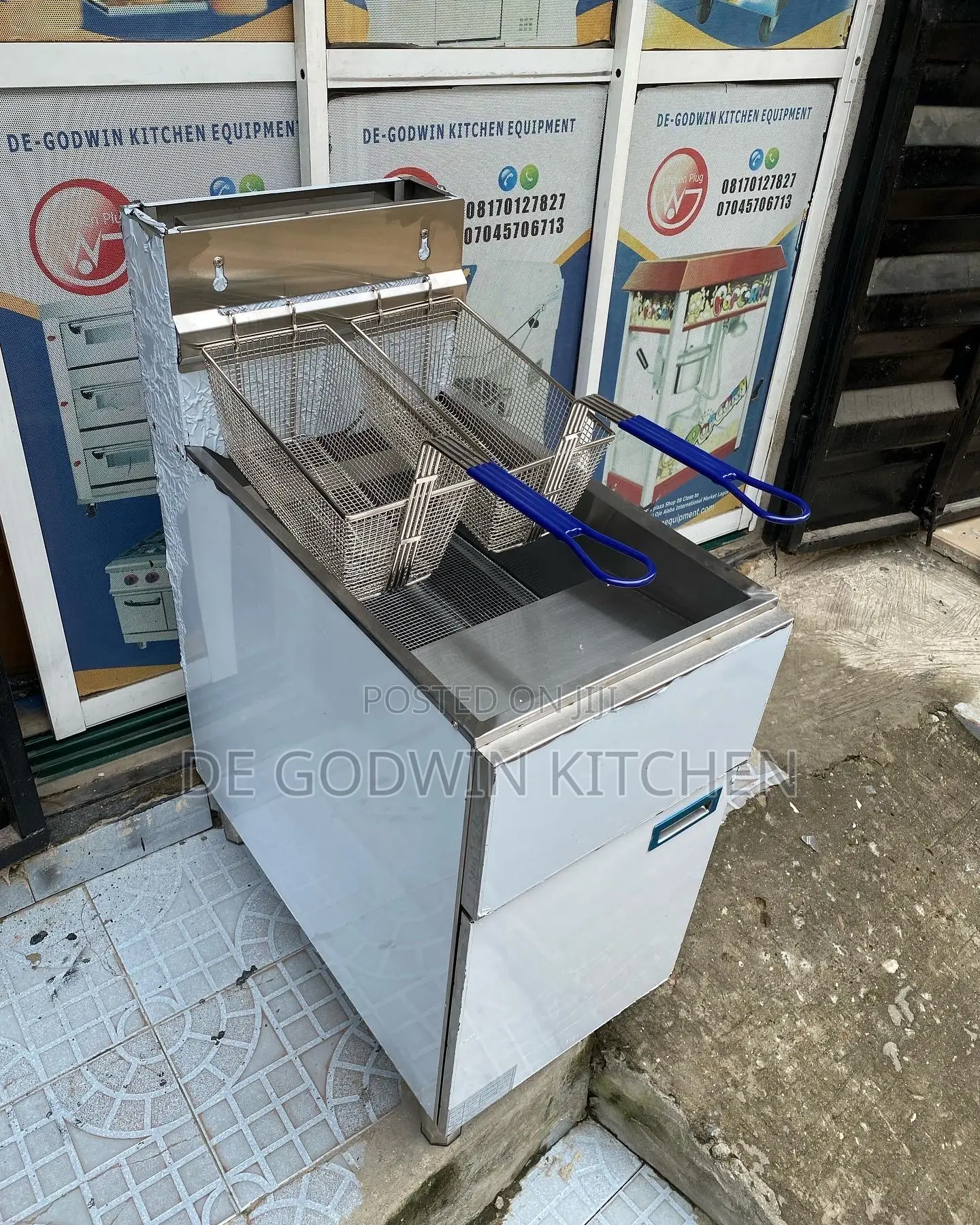 1tank 2 Basket Standing Deep Fryer Gas Type