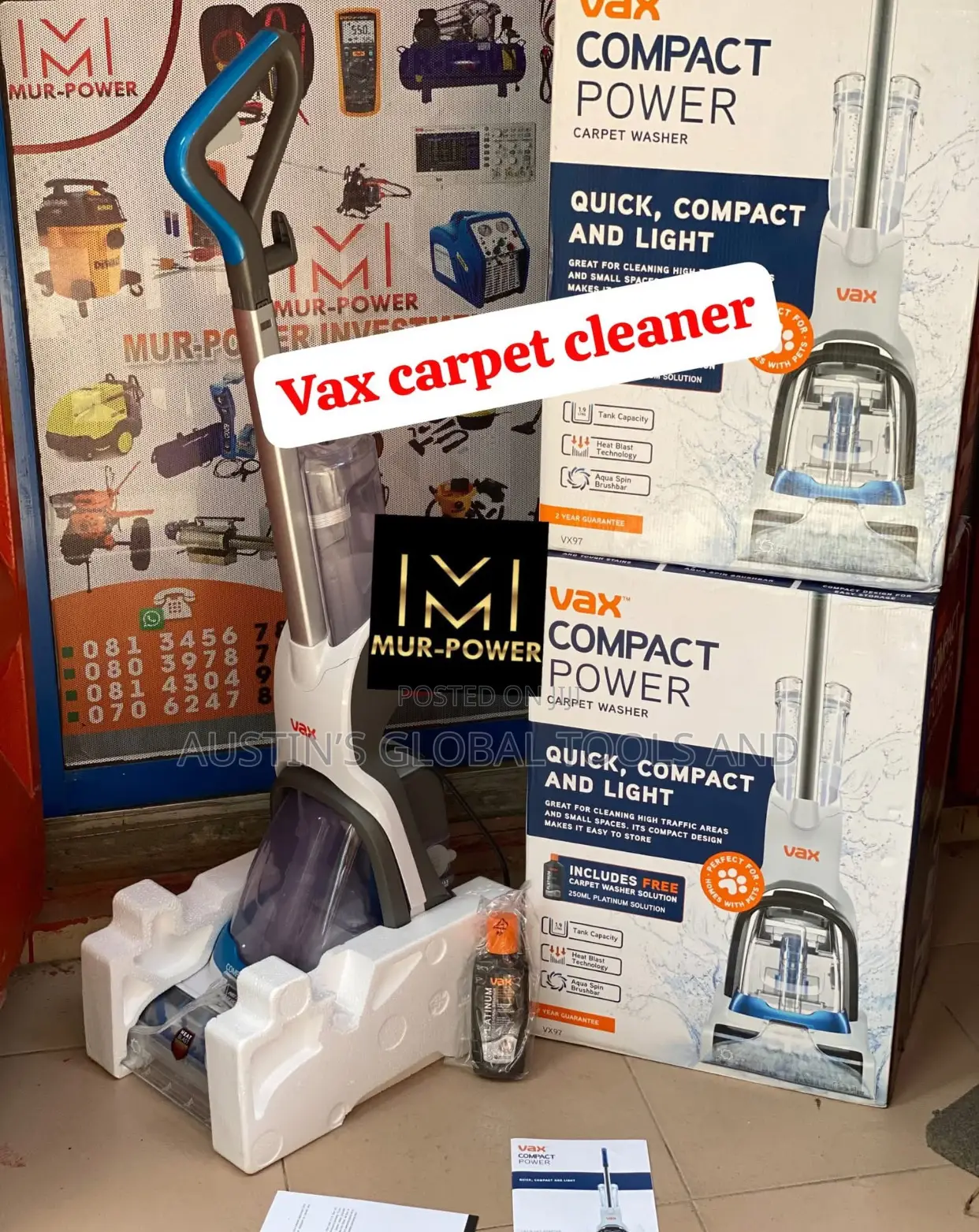 Vax Compact Power Carpet Washer (Model Vx97)