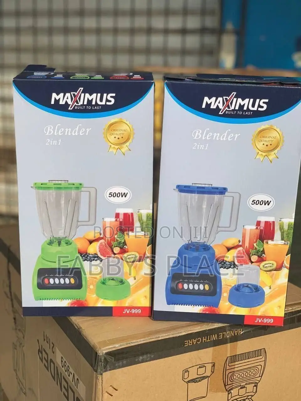 500w Maximus Jv999 2-in-1 Blender | Smoothie Maker + Grinder