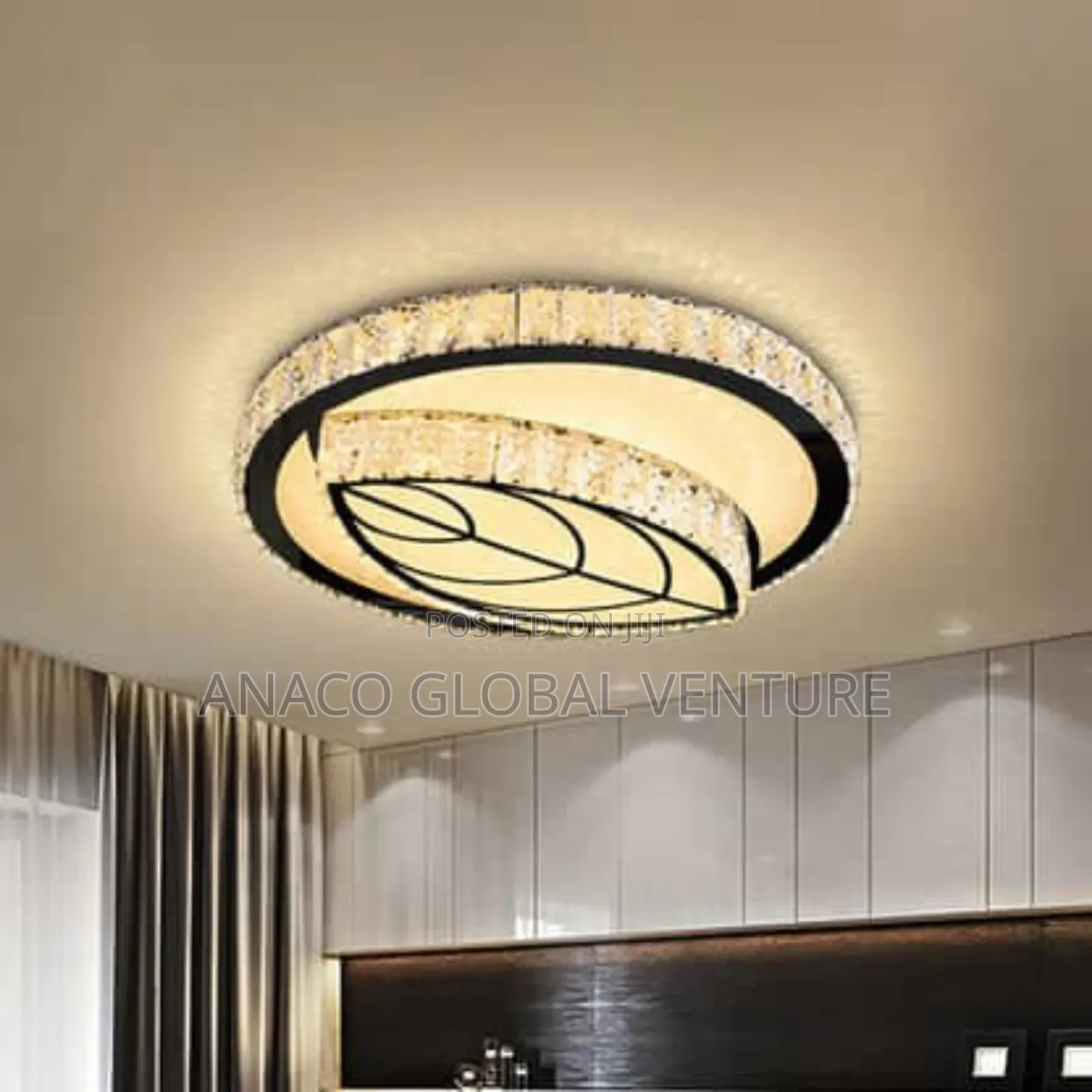 Classic Ceiling Crystal Chandelier 3 Colours With Bluetooth Speaker