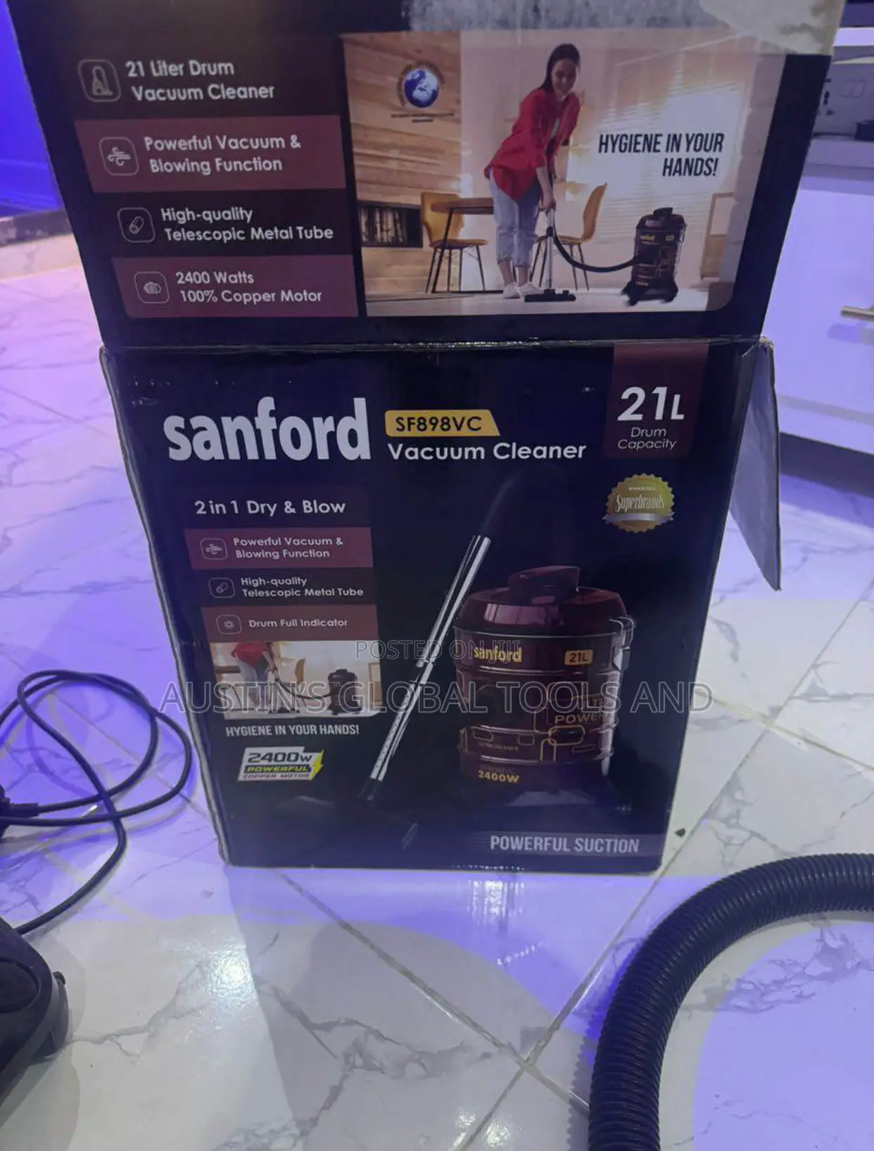Sanford 21l Drum Vacuum Cleaner.