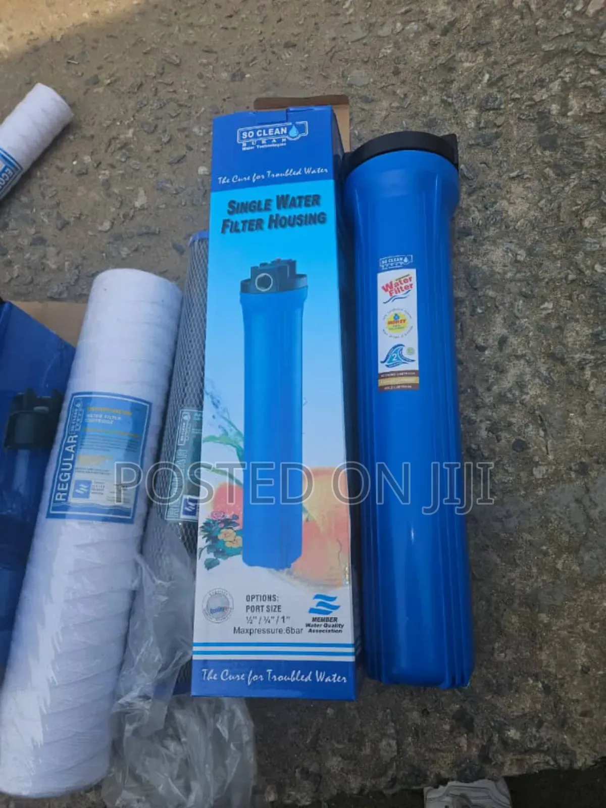 Long Water Filter Blue