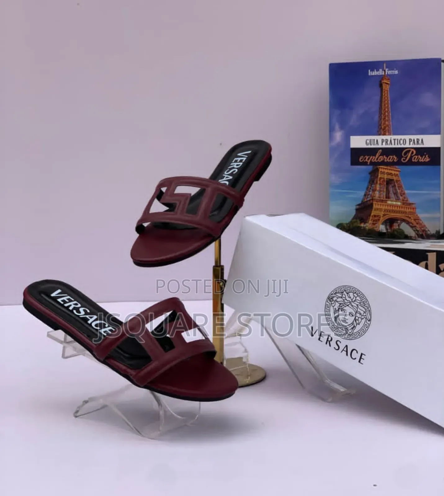 Black, White, Wine Branded Slippers