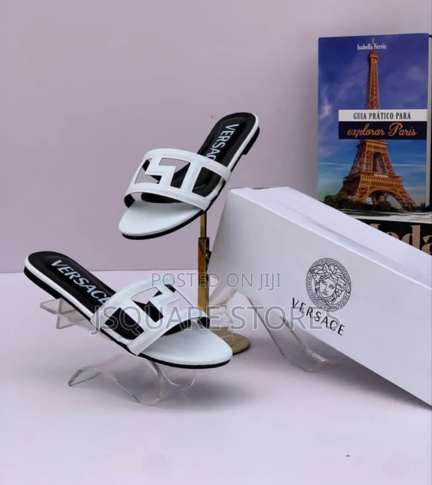 Black, White, Wine Branded Slippers