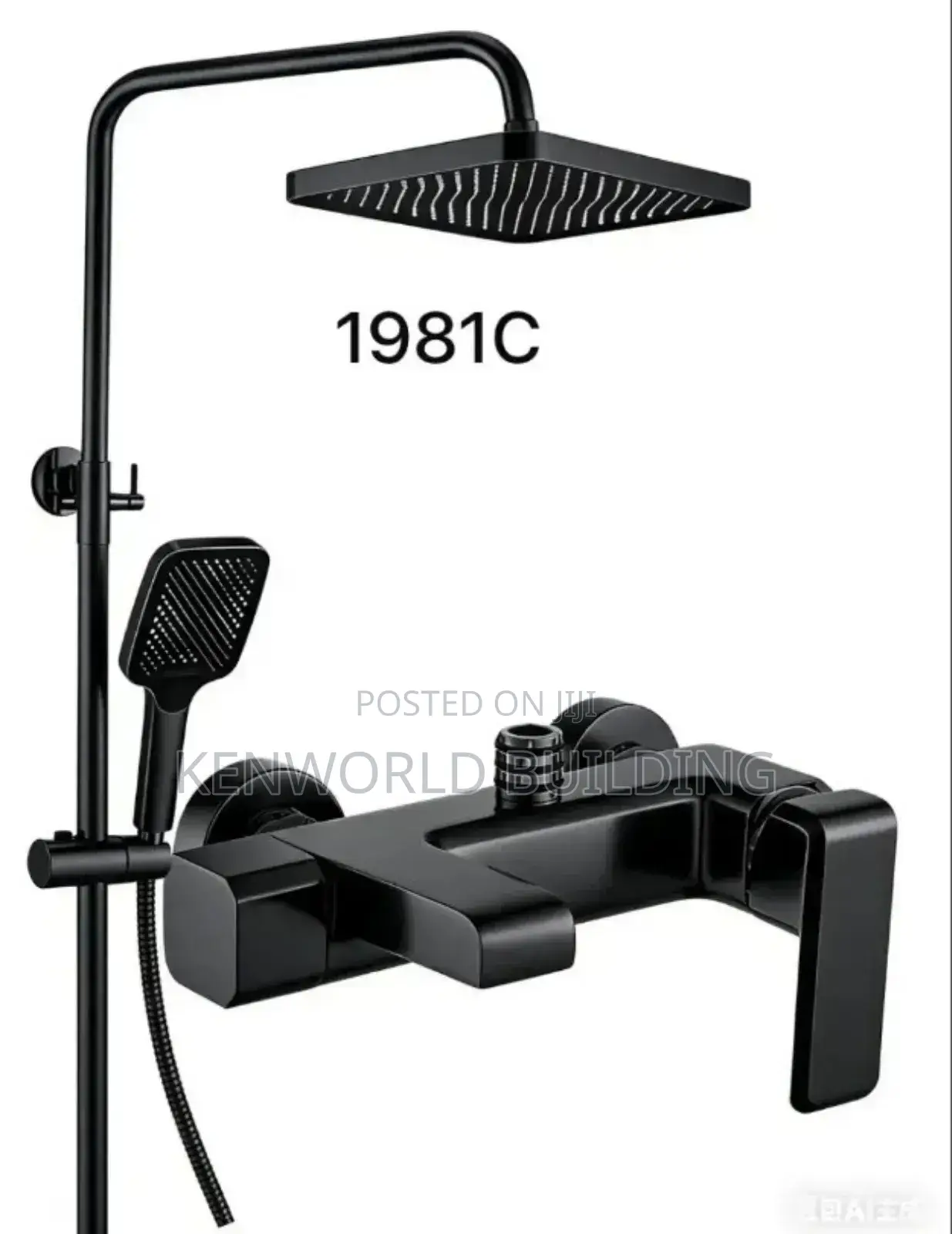 England Standard Black Shower