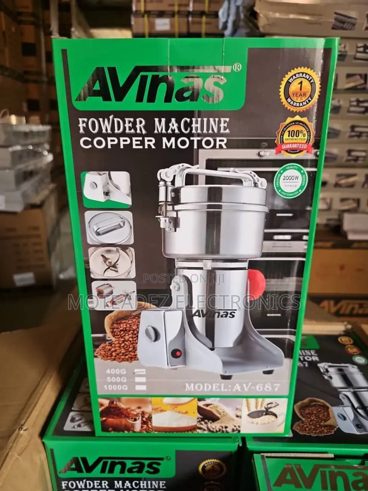 Avinas 400g (2000w) High Power Multipurpose Food Grinder