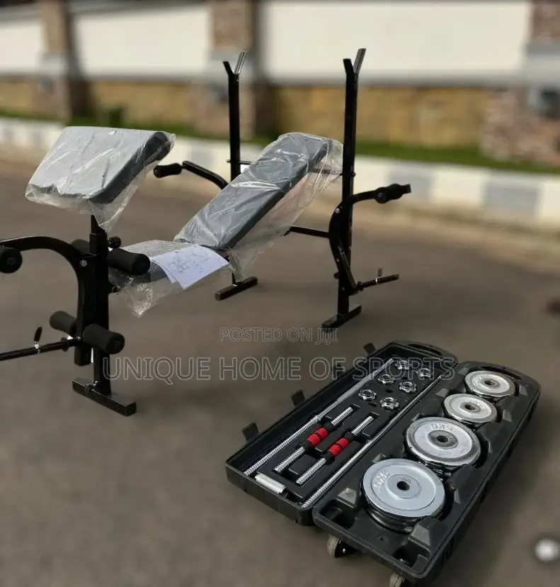 Multifunctional Bench Press With 50kg Dumbbells Set