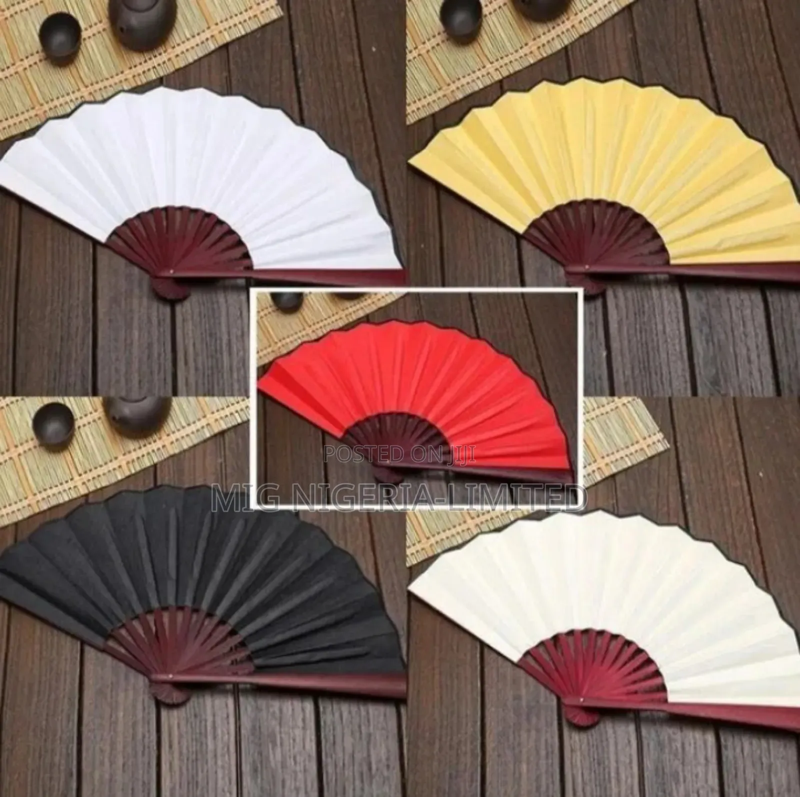 Foldable Wooden Plain Hand Fan Wedding Party Gift Soveiner