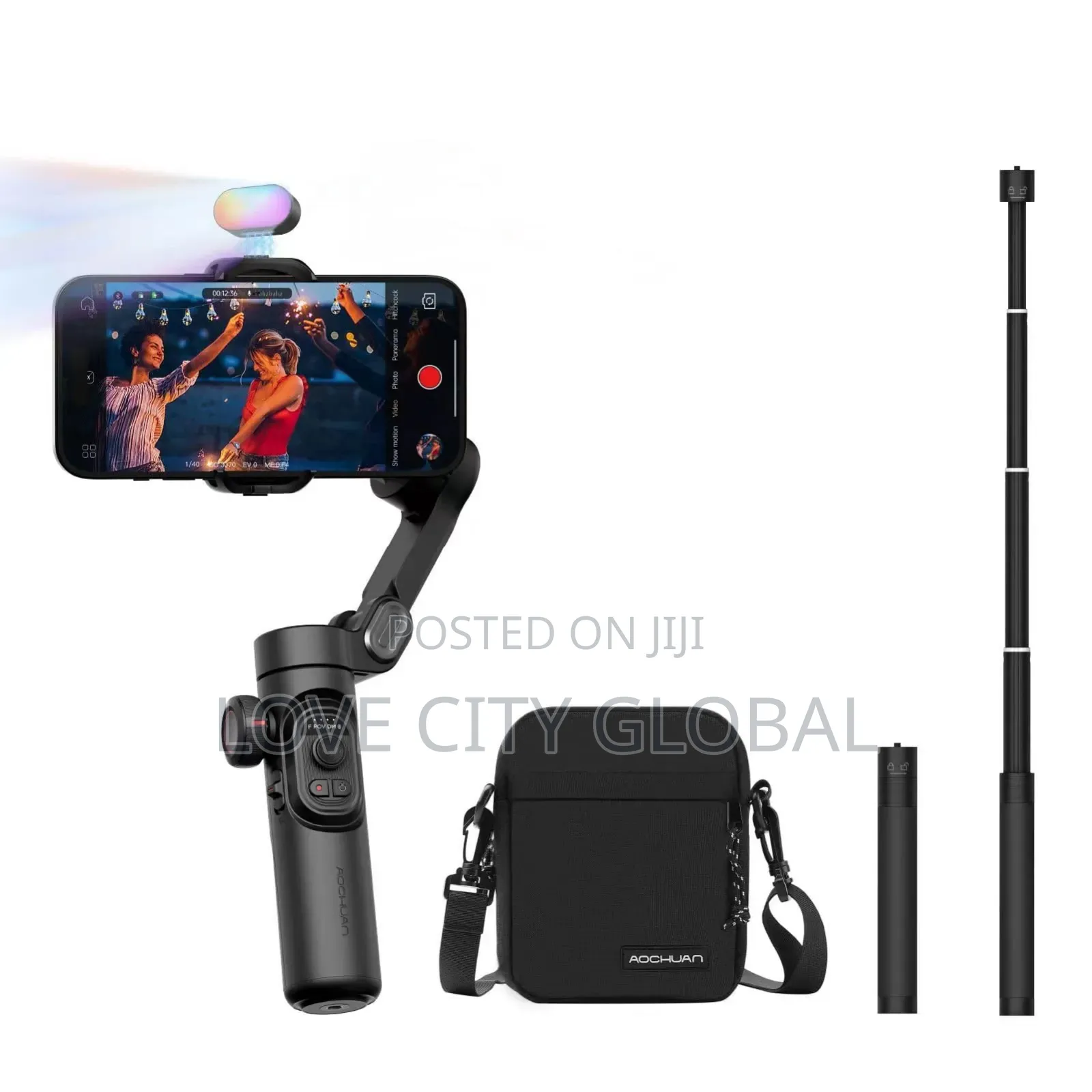 Smart X-Pro Ai Track Aochuan Phone Gimbal 3500mah,Rgb Light,Bag,Tripod