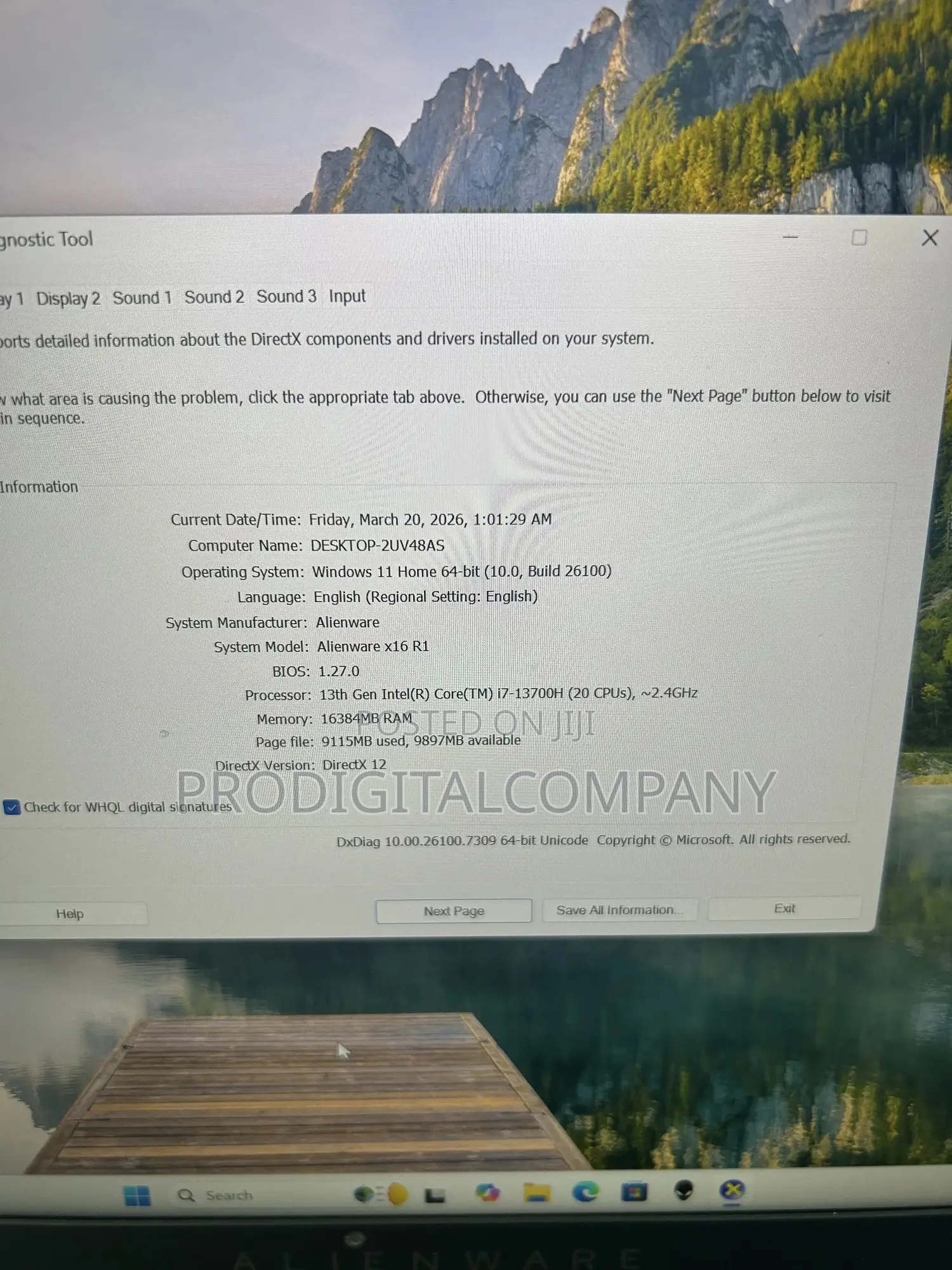 Laptop Dell Alienware X16 r1 16GB Intel Core i7 SSD 1T
