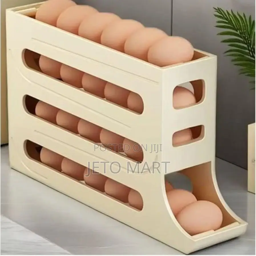 4 Tiers Egg Holder Storage Auto Rolling 30 Egg Carrier