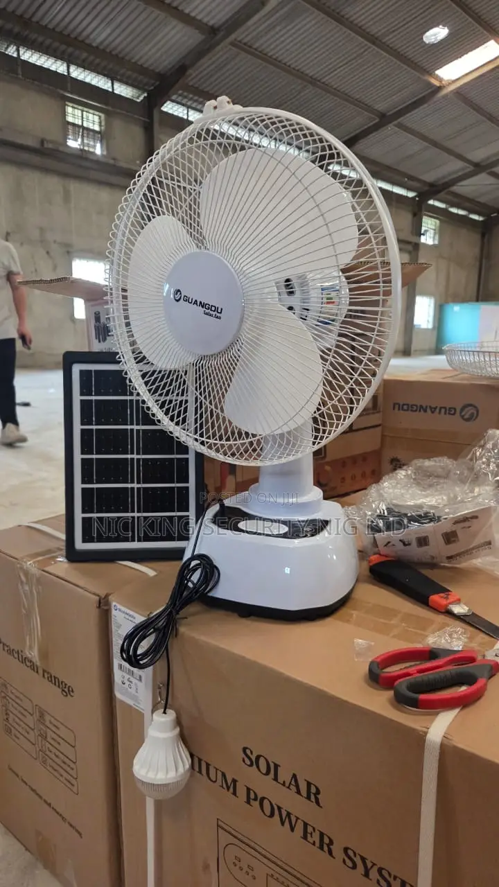 Solar Rechargeable Table Fan