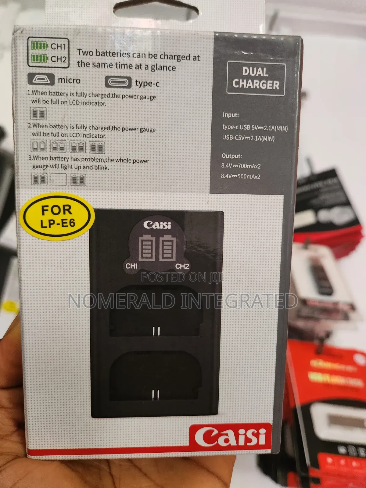 Caisi Lp-E6 Dual Charger