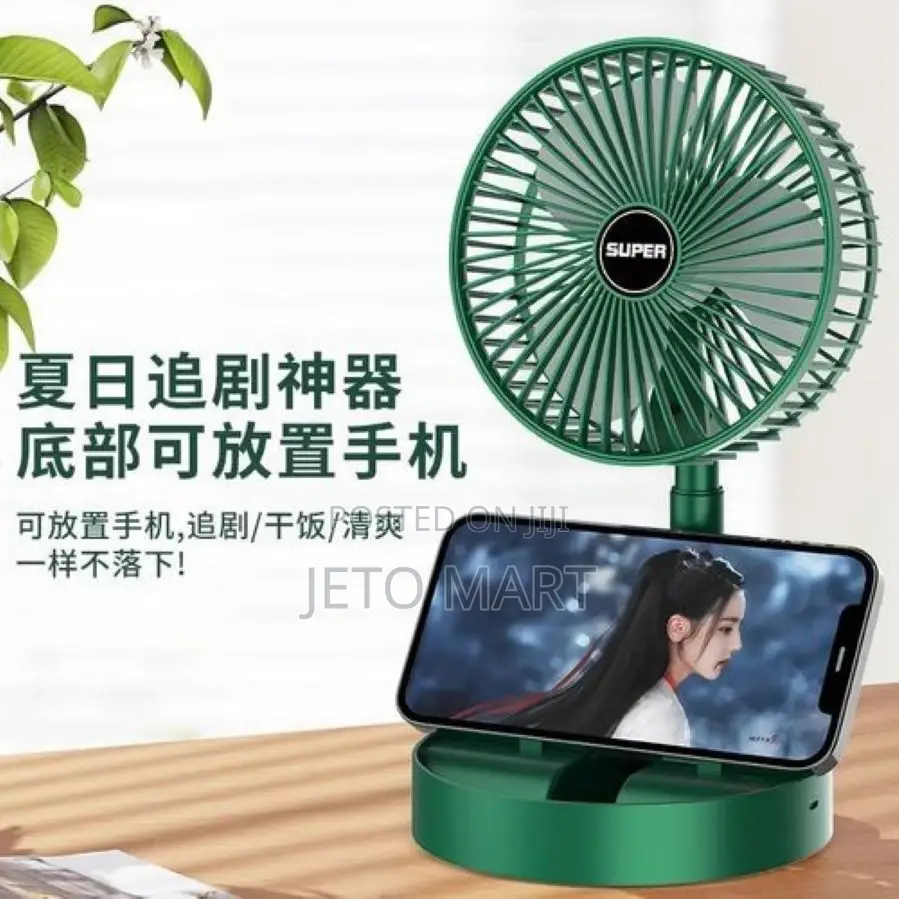 Portable Stretchable Foldable Rechargeable 3 Speed Portable Fan