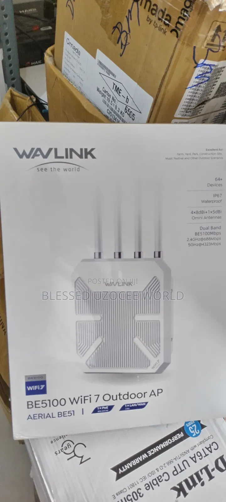 Wavlink Aerial Be5100 Wifi 7 Outdoor Access Point High- Speed Device