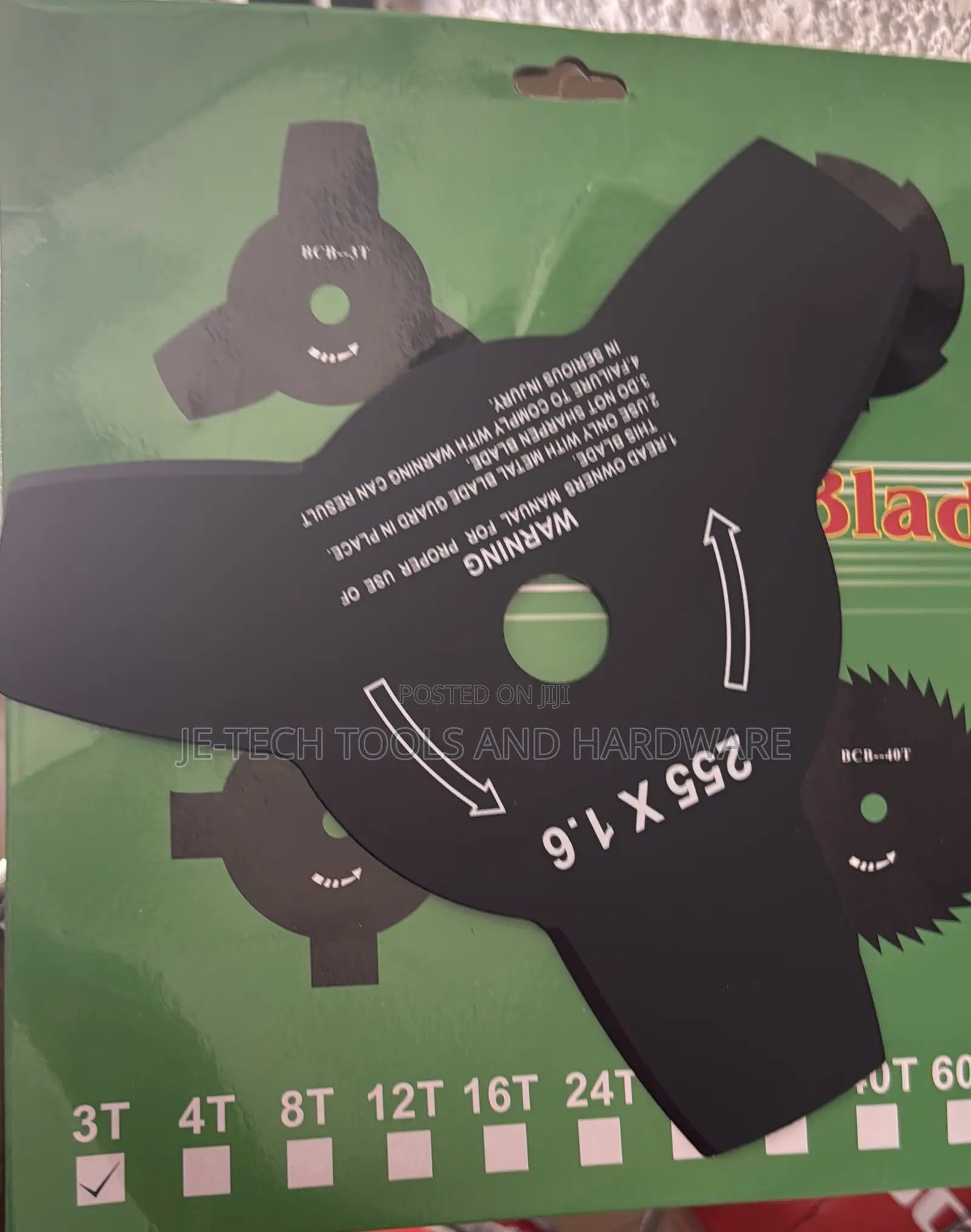 3-Tooth (3t) Carbon Steel Brush Cutter Blade