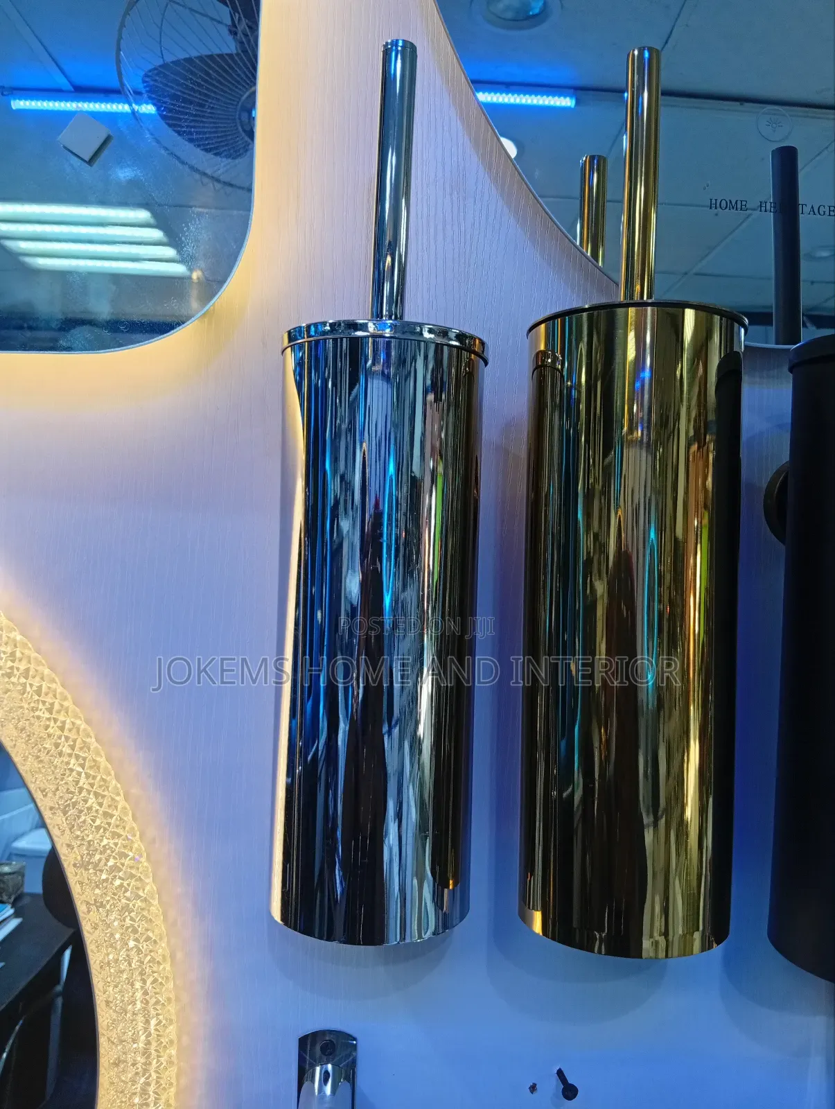 Luxury Chrome Gold Toilet Brush Holder