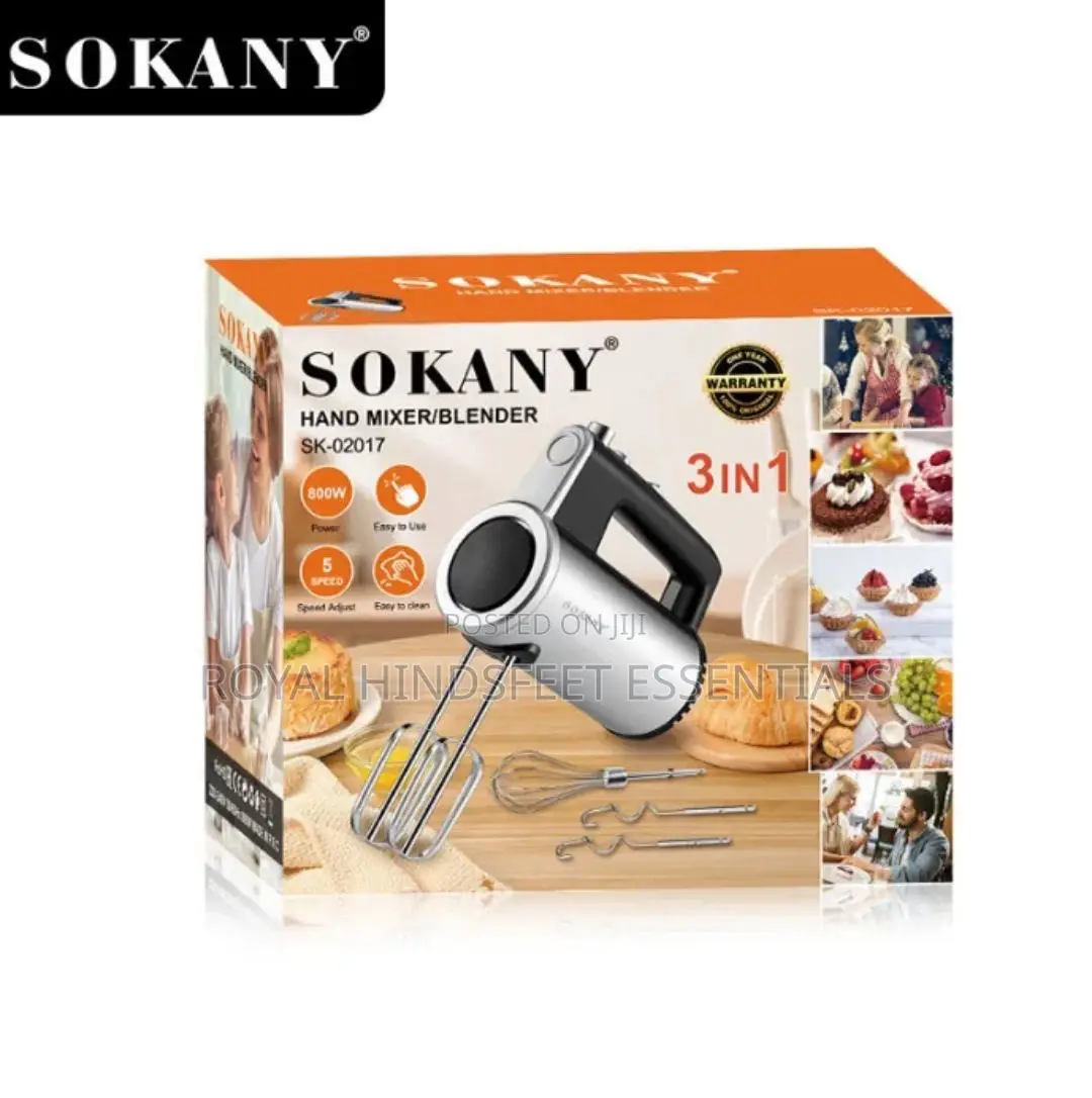 Sokany 3in1 Stainless Steel Hand Mixer 