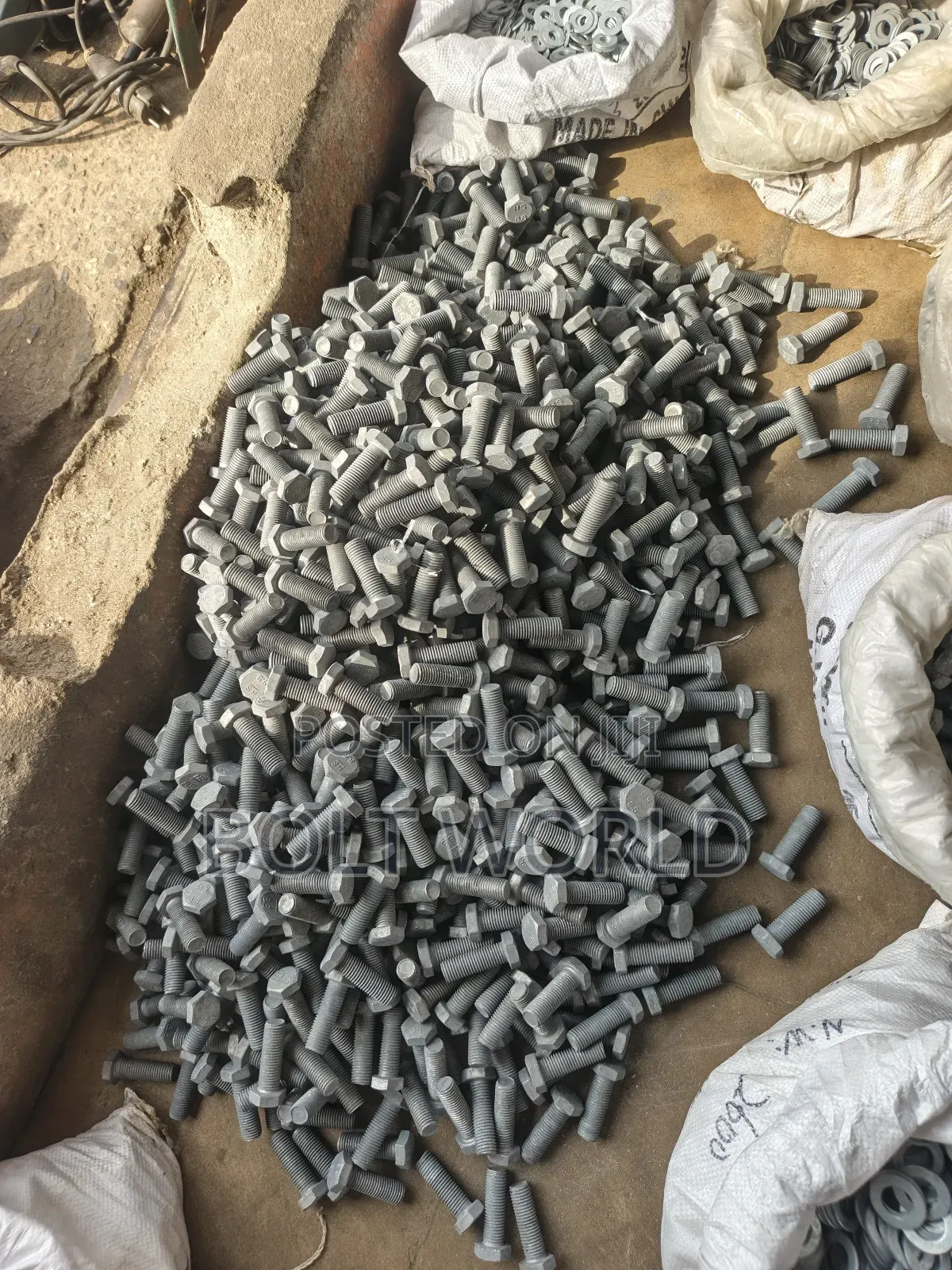 Hot Dip Galvanized Bolts and Nuts of All Sizes
