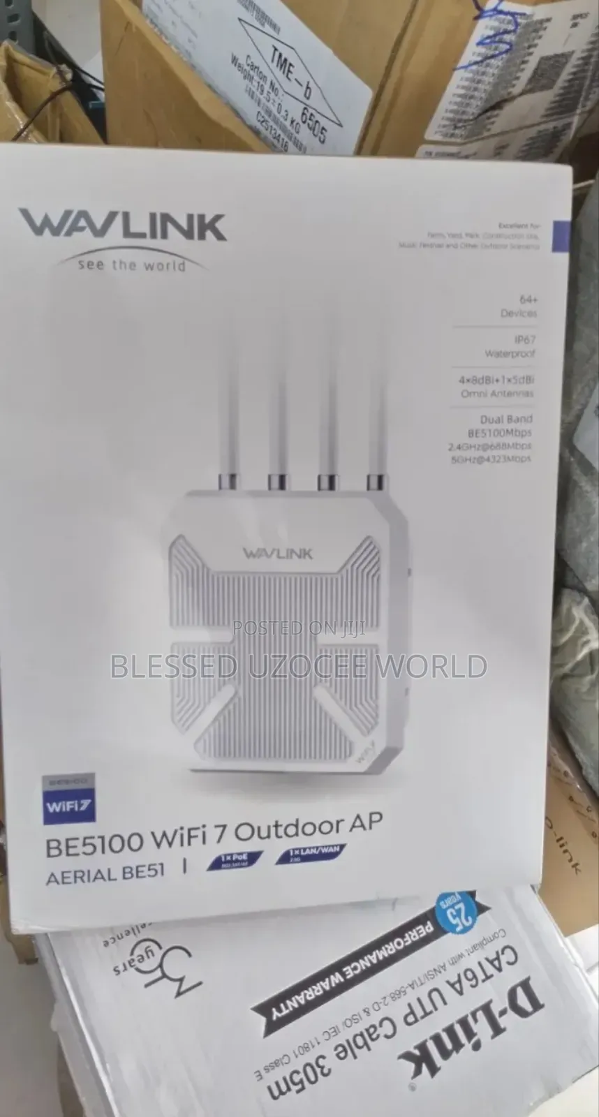 Wavlink Aerial Be5100 Wifi 7 Outdoor Access Point High- Speed Device