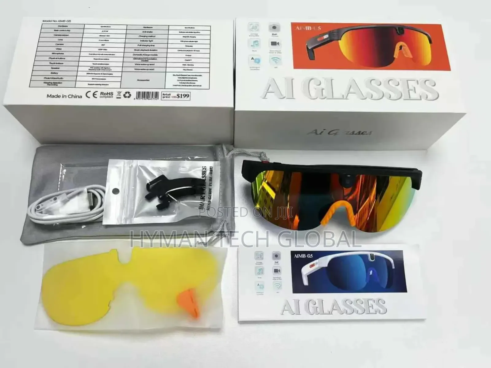 Aimb G5 Video Recording 8mp Smart Glasses