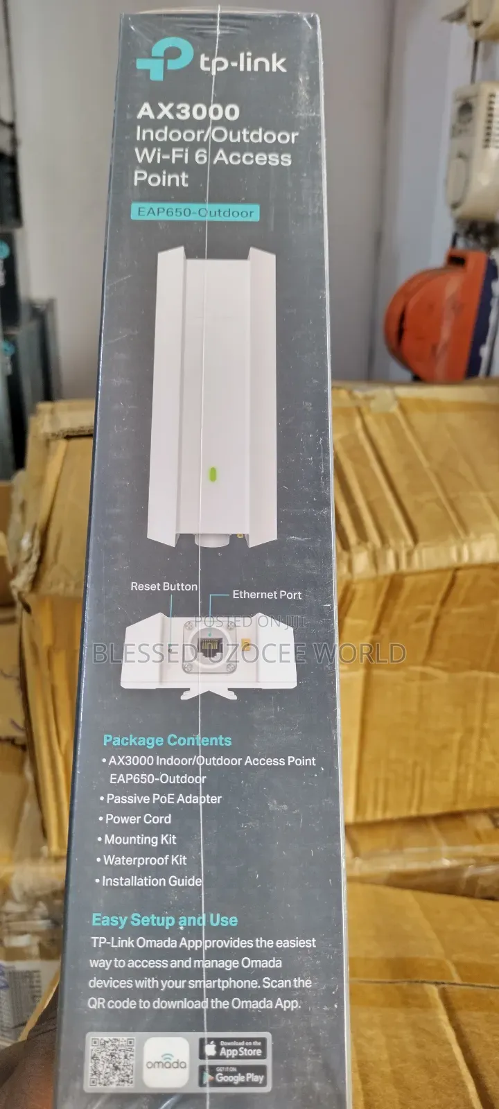 Tplink Eap650 Omada Ax3000 Indoor/Outdoor Wifi 6 Access Point Device