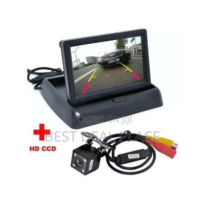 5 Inch Folding TFT LCD Car Monitor Screen + Reverse Camera