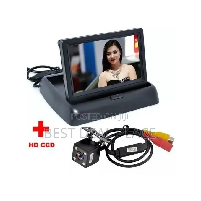 5 Inch Folding TFT LCD Car Monitor Screen + Reverse Camera
