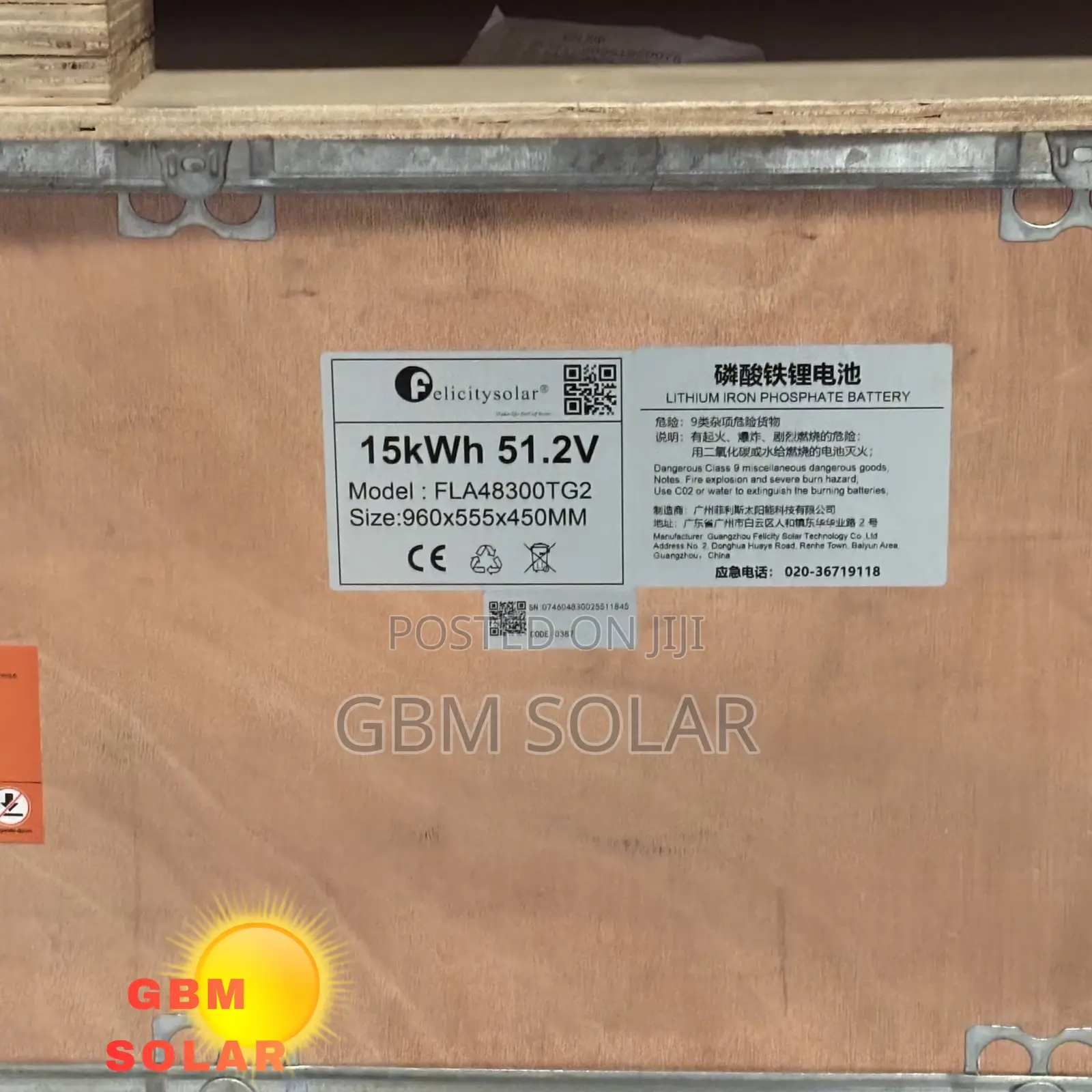 15kwh 48v 300ah Fla Felicity Solar Battery